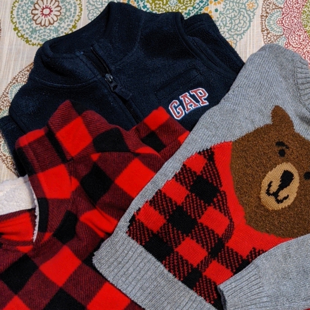 Boys toddler lot plaid 4t GAP